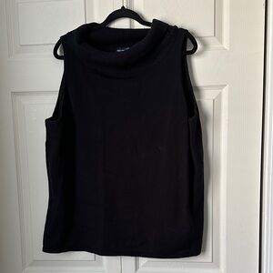 Black Sleeveless Turtleneck Sweater Top 26/28